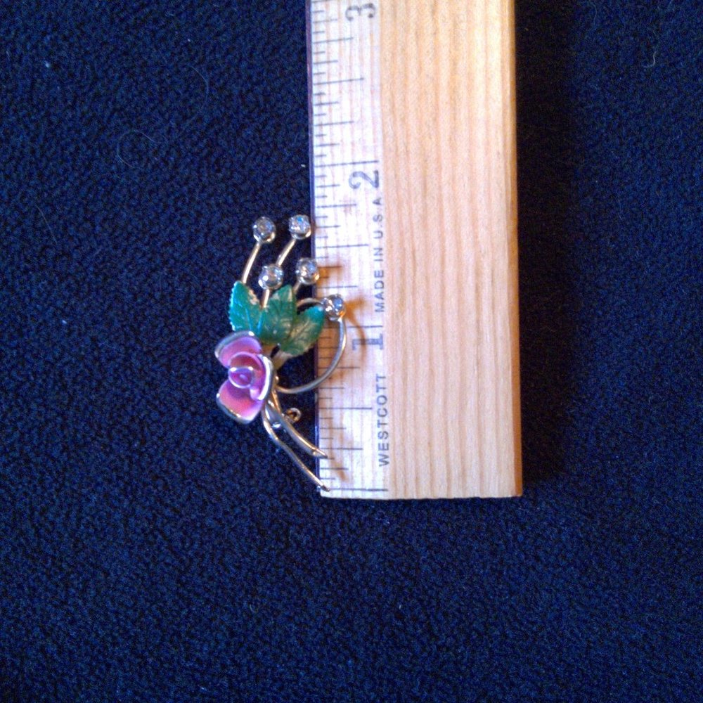 Vintage Aurora Borealis Flower Bouquet Brooch Pin Sparkle Celebrate - Picture 2 of 4